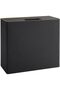 PU leather and MDF storage box for documents and office supplies, office organizer, office secretary – fiberboard and paper storage system, black. - 3