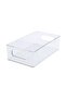 Small, transparent plastic storage boxes with handles, suitable for filing cabinets, shelves, office drawers, etc. 2-pack - Transparent - 3