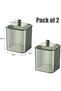Transparent cotton pad storage box, cotton pad box with lid, cosmetic storage box, cotton swab holder, for bathroom, toilet, bedroom (green, 2-pack) - 2