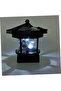 1-pack solar-powered rotating beacon outdoor retro lantern deck lighting renewable solar landscape lighting LED lighthouse tower lamp solo - 2