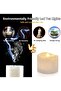 48pc Waving Flame Flameless Electric LED Tea Lights Warming Candle Cones - 2