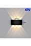 Wall lamp, 6W wall-mounted, suitable for courtyards and entrances - black. - 2