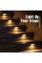 Outdoor solar deck lights, 16-unit waterproof LED solar lights, suitable for stairs, steps, fences, railings, patios and terraces (warm white light). - 3