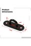 Five heavy-duty hooks, 3.9-inch stainless steel ceiling hooks, black oval hooks, 0.24-inch hole diameter, suitable for indoor and outdoor use. - 2