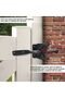 Black automatic door latch, automatic garden door latch, garden door lock with 6 screws, suitable for fence gates. - 4
