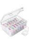 Bead Storage Boxes – 15 Clear Storage Boxes with Lids – Rectangular Mini Plastic Boxes for Small Jewelry and Accessories