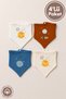 Unisex Baby Newborn Combed Cotton 100% Cotton Fabric Printed Baby Bib Set of 4 Model 3