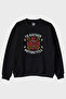 I'D Rather Be Riding My Motorcycle Printed Black Crew Neck Sweatshirt