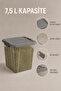 4 Pieces 7.5Lt Elora Organizer Box - Deep Kitchen Organizer with Locking Lid Food Storage Container Gray - 3