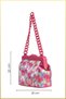 Chin Women's Patterned Scholarship Hand and Shoulder Bag - Fuchsia - 3