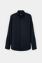 Slim Fit Siyah Düz Gömlek - 5