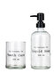 Bathroom Set Glass Liquid Soap Dispenser Set of 2