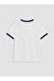 Seray New Season White Crew Neck New York Printed Girls' T-Shirt - 3