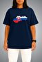 Oversize Slovakia Flag and Map Chest Printed Unisex T-Shirt - 2
