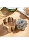 6-Piece Stainless Steel Flower-Shaped Dessert Ring Molds with Handles (silver, 8x3.8cm). - 7