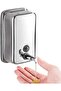 Wall-Mount SS commercial soap dispenser w/manual - rust-proof - & leak-proof pump - For bathrooms & restaurants - 500ml (silver)
