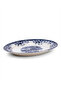 Earthenware Classic Blue Windmill & Floral Pattern Oval Platter, 14 Inch, White - 2