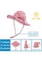 Baby Girl UPF 50+ UV Sun Hat - Toddler Summer Cotton Beach Hat with Adjustable Chin Strap (Animal Design, 52cm) - 3
