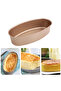 Two-piece oval baking pan set, non-stick coating, professional toast baking pan, made of steel. - 2