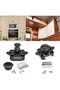 Push-button locks - 4-pack - Cabinet locks with push-button operation - Suitable for campervans, boats, RVs, and cabinet doors - Black - 7