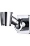 Shower head bracket, adjustable handheld brass shower head bracket, wall-mounted bracket, no-drill adhesive installation (polished chrome).