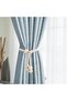2 Simple Wooden Bead Curtain Ties - Adjustable Curtain Ties (Total Length: 49cm) - 2