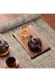 1 Piece - Tray - Walnut Wood Dry Tea Tray for Making Tea, Whole Piece Small Simple Household Tray - Brown - 2