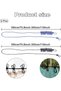 2-Piece Elastic Clothesline Travel Portable with 12 Metal Clips Each Clothes Hooks Camping Indoor Outdoor Black Dark Blue - 3