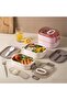 Leak-proof lunch box for adults and children - Microwave and dishwasher safe - 700ml - Grey (19x13x8.5cm) - 4