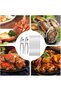 10-piece crab claw seafood tool set, including 2 crab claws and 8 forks, stainless steel lobster and crab claws, easy to clean, seafood nut tongs. - 3