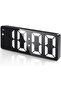 Digital alarm clock, LED alarm clock, with snooze function, adjustable brightness, and daytime mode (black).