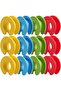 Stylish clothes hanger spacers, 12-pack with windproof and non-slip fasteners, easy to install and suitable for indoor and bathroom clotheslines.