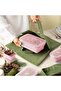 Foldable silicone lunch boxes - suitable for food storage - 4-pack - pink - silicone material - 2
