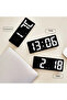 Digital alarm clock, multi-functional temperature display, voice control, do-not-disturb function, desktop LED clock, home use - green - 3