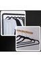 Clothes hangers, suitable for wardrobes, non-slip flocked clothes hangers, household non-marking clothes hangers, black, 20-pack. - 3