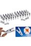 40-Piece Stainless Steel Clothes Clip Set - Premium Clip Set - Soft Protective Ends - Suitable for Laundry and Office Use - 5