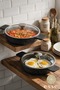 Granite Cast Iron Pan with Glass Lid Black 16 cm 20 cm - 4