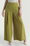 Women's Wide Leg Crepe Tencel Pants with Zipper Pockets - 2