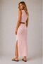 Openwork Knitwear Crop Blouse & Slit Midi Skirt Set - 2