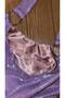 Lilac Sequin Shopper / Lilac Sequin Women's Shoulder Bag (28*49) - 7