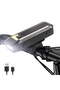 Bicycle light - Recharge - For night riding - Waterproof - unisex road & mountain bike - black - lumens/range 300-500lm - 150-300m