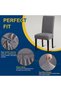 Chair Covers, Stretch Kitchen Dining Room Chair Covers Set of 6, Removable Washable Dining Chair Covers for Home, Hotel, Banquet - 2