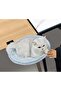 Cat Desk Hammock - 1 Piece - 40cm Loop Diameter - Soft Fabric Cat Bed - Suitable for Office Desks and Indoor Cat Beds - White - 3