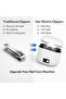 3-in-1 Rechargeable Electric Nail Trimmer with LED Display & 3 Speeds (White) - 3
