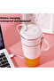 Portable juicing blender with 6 blades, ice crushing function, and USB charging function, pink. - 5