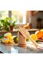 2-Piece Beech Wood Manual Citrus Juicer - Lemon & Orange Hand Press Tool - 16 * 3.50 * 3.50 cm - Natural - 2