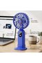 Deal 5-Speed Mini Handheld Fan with LED Display, 1200mAh Battery & Phone Holder Slot - Foldable Portable USB Type-C Rechargeable Fan for Home, Office, and Travel - Blue - 4