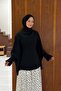 Black Asymmetrical Bat Sleeve Clara Blouse - 7