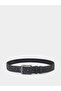 Men Charcoal Square Buckle Belt - 2