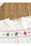 Girls Off-White Embroidered Smocked Dress - 2
